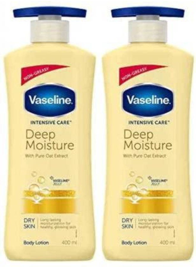 فازلين لوشن فازلين للجسم مرطب بعمق، 600 مل، عبوة من قطعتين - Image 3